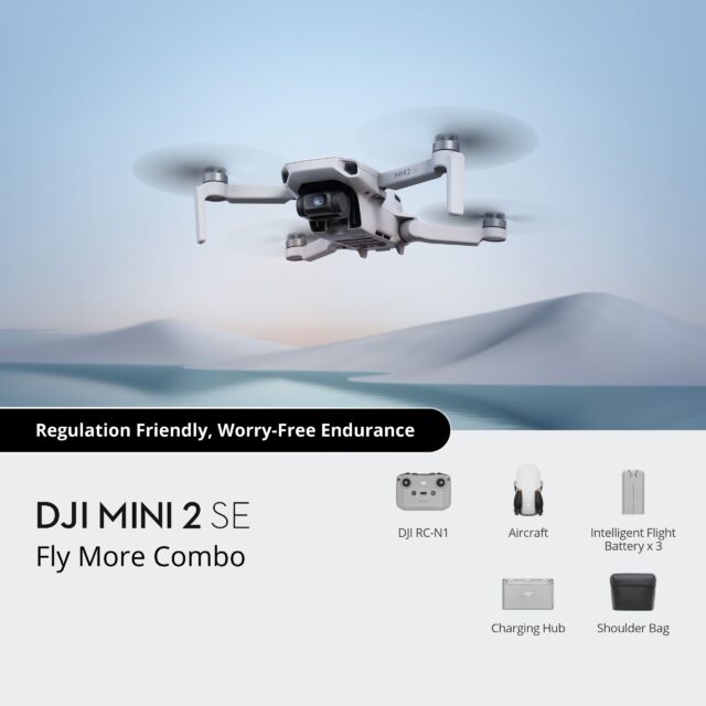 Drona DJI Mini 2 SE (Set Fly More Combo)