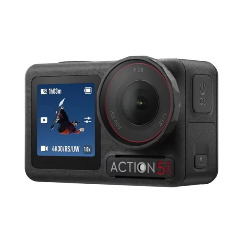 Osmo Action 5 Adventure Combo este o cameră de acțiune 4K cu stabilizare avansată și accesorii incluse, ideală pentru filmări dinamice.