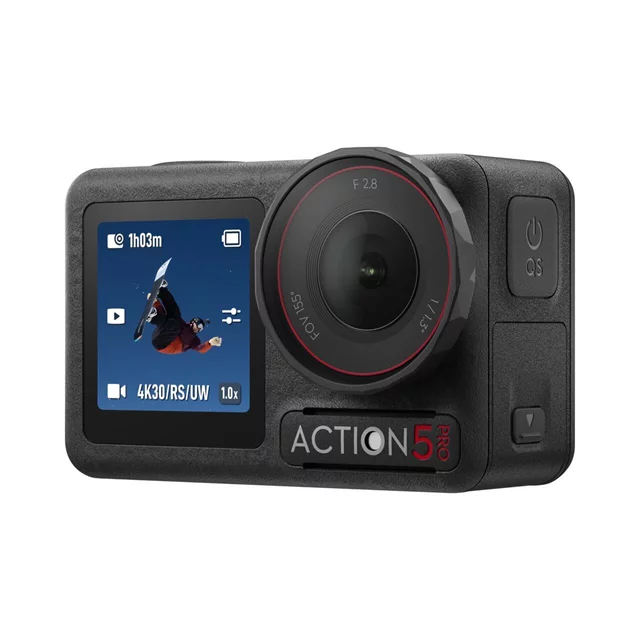Osmo Action 5 Adventure Combo este o cameră de acțiune 4K cu stabilizare avansată și accesorii incluse, ideală pentru filmări dinamice.