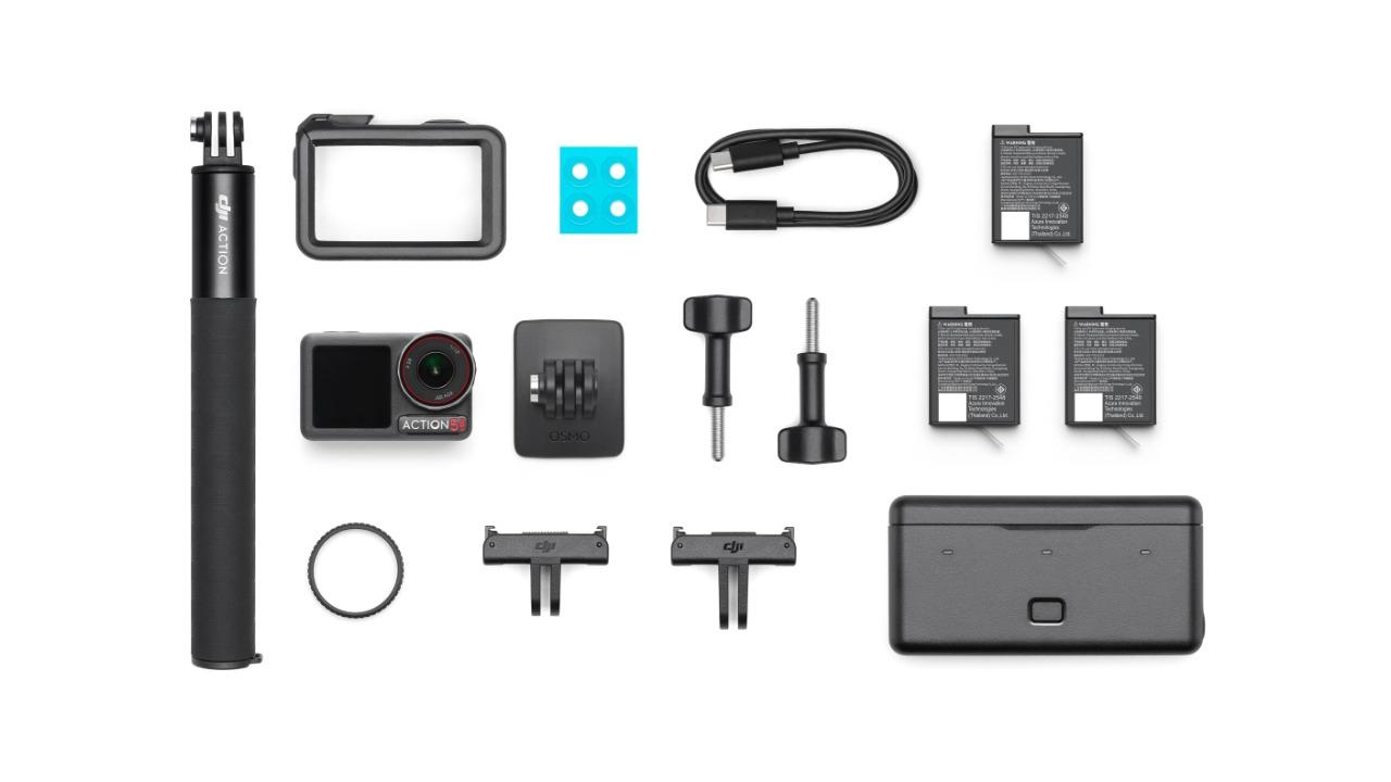 Osmo Action 5 Adventure Combo este o cameră de acțiune 4K cu stabilizare avansată și accesorii incluse, ideală pentru filmări dinamice.